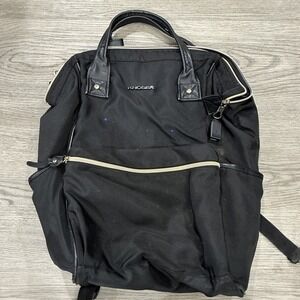 KROSER Black Laptop Backpack USB Charging Port Teal Lining Two Handles